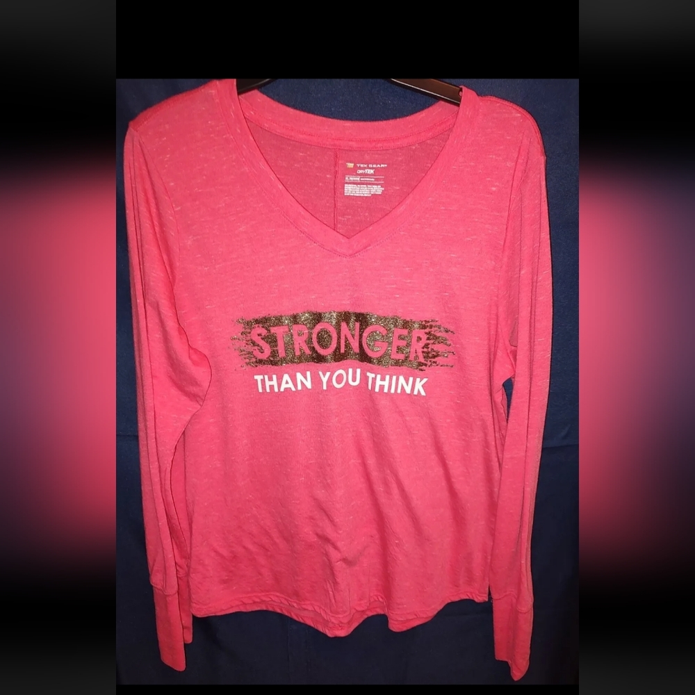Tek Gear Dry Tek Women's Long Sleeve, XL Petite, Graphics, Pre-own Activewear